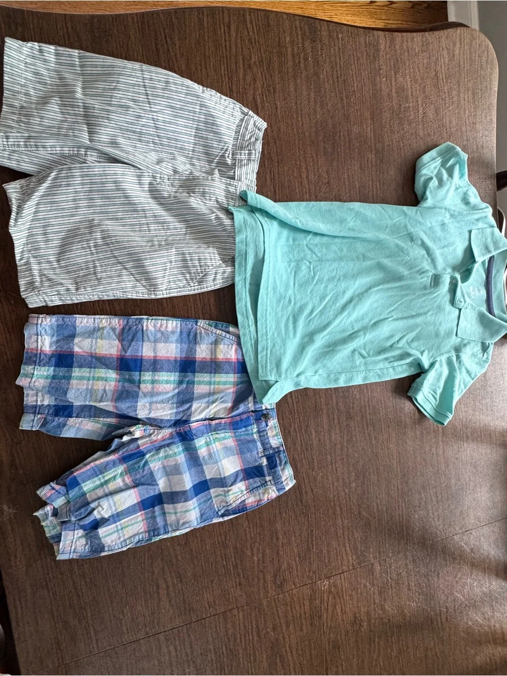 Bundle of boys dress shorts and polo shirt